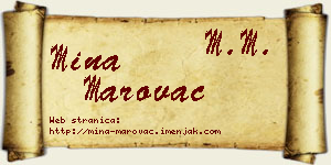 Mina Marovac vizit kartica